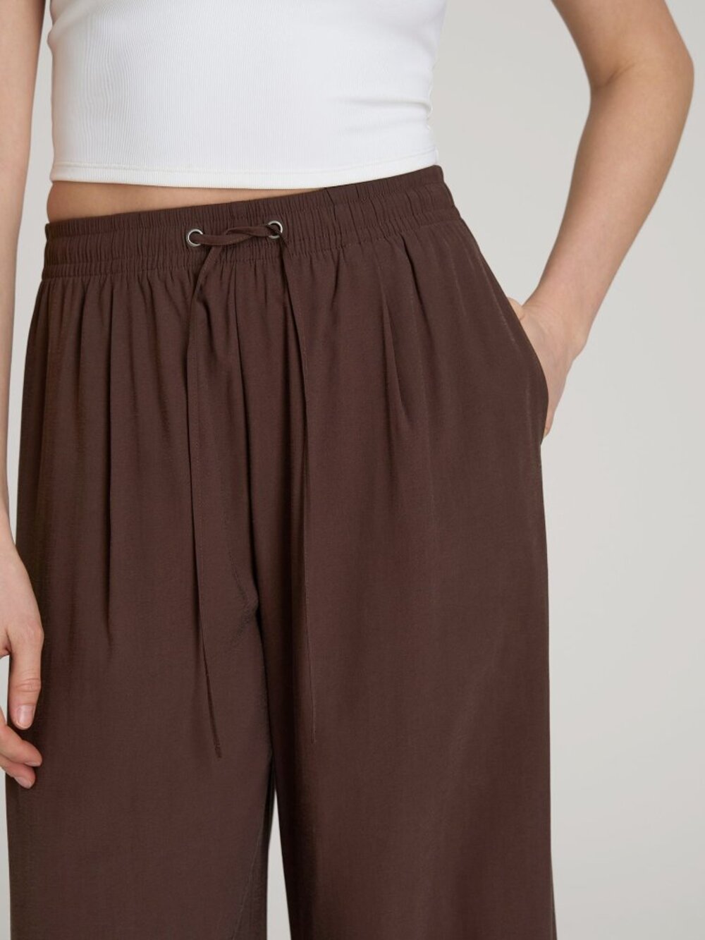 American Tall Relaxed Pull-On Pants in Espresso - Picture 2 of 3